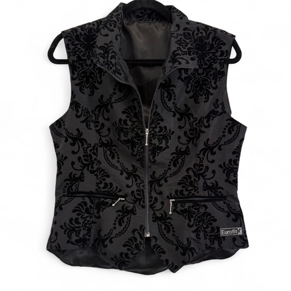 Eurofit Black Velvet Women's Vest size small J6 - Picture 2 of 4